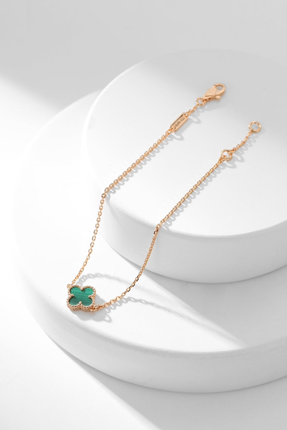 [MIRA]CLOVER BRACELET MALACHITE 1 MOTIF