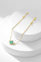 [MIRA]CLOVER BRACELET MALACHITE 1 MOTIF