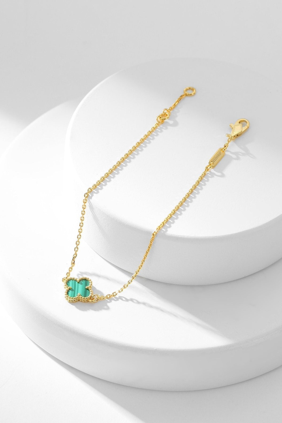 [MIRA]CLOVER BRACELET MALACHITE 1 MOTIF