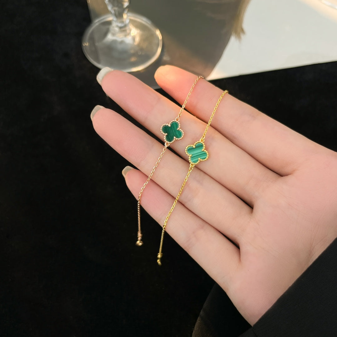[MIRA]CLOVER BRACELET MALACHITE 1 MOTIF