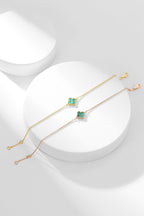 [MIRA]CLOVER BRACELET MALACHITE 1 MOTIF