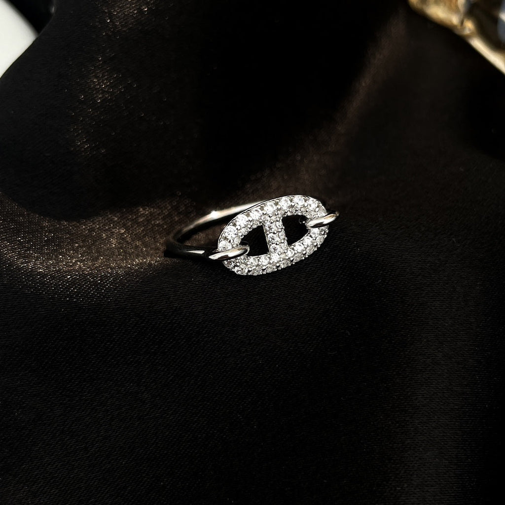 [MIRA]RONDE SMALL SILVER DIAMOND RING