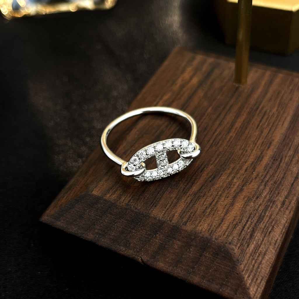 [MIRA]RONDE SMALL SILVER DIAMOND RING