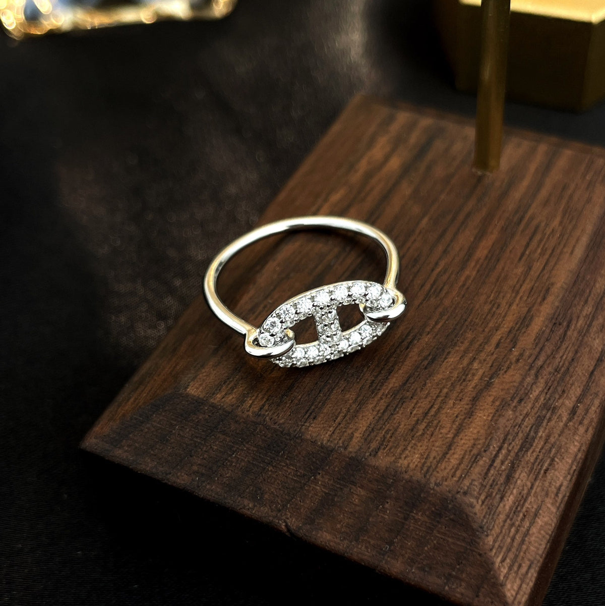 [MIRA]RONDE SMALL SILVER DIAMOND RING