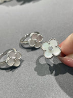 [MIRA]CLOVER SILVER MOP DIAMOND RING