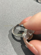 [MIRA]CLOVER SILVER MOP DIAMOND RING