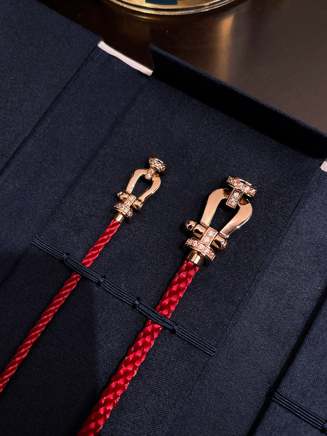 [MIRA]FORCE 10 HALF DIAMOND PINK GOLD RED CORDERI LARGE AND MEDIUM MODEL