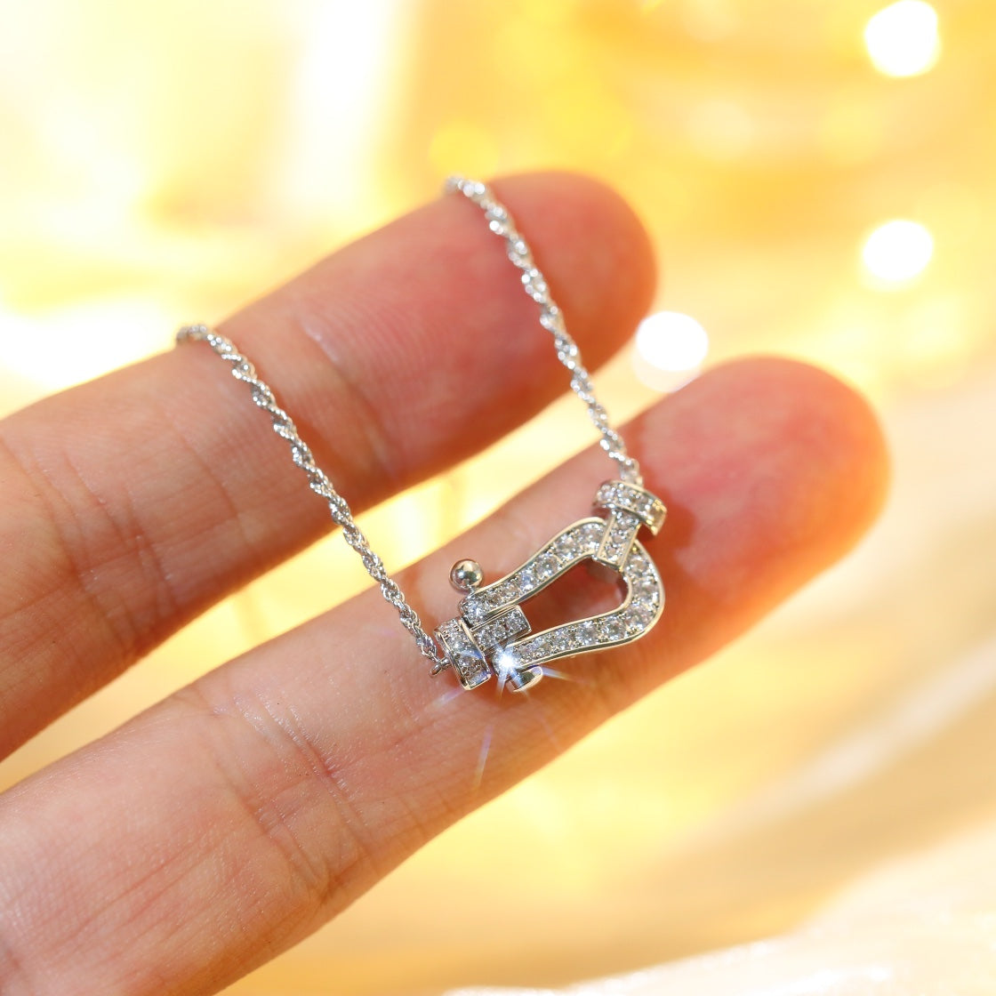 [MIRA]FORCE 10 DIAMOND SILVER NECKLACE MINI MODEL