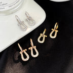 [MIRA]FORCE 10 FULL DIAMOND DROP EARRINGS MEDIUM MODEL