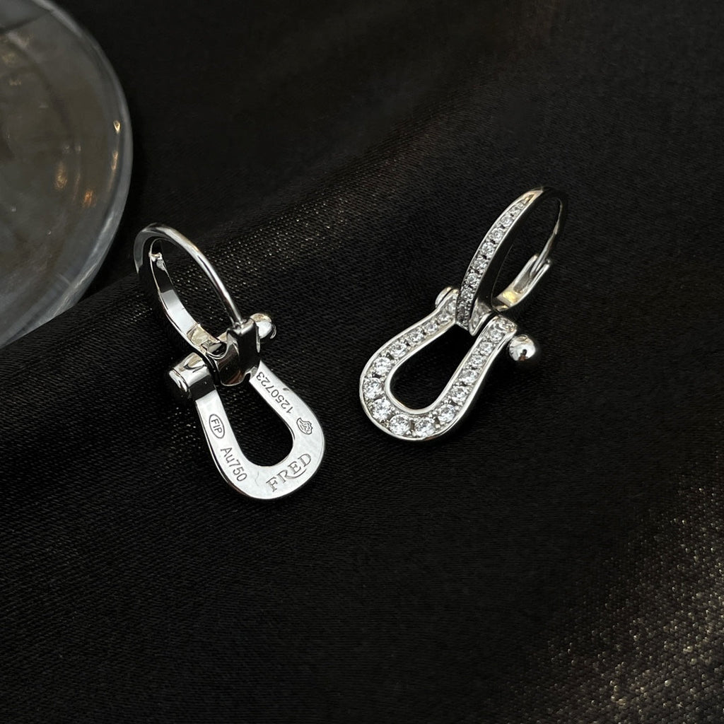 [MIRA]FORCE 10 FULL DIAMOND DROP EARRINGS MEDIUM MODEL