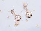 [MIRA]STAR AND SUN PINK GOLD MOP DROP EARRINGS