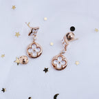 [MIRA]STAR AND SUN PINK GOLD MOP DROP EARRINGS