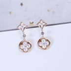 [MIRA]STAR AND SUN PINK GOLD MOP DROP EARRINGS