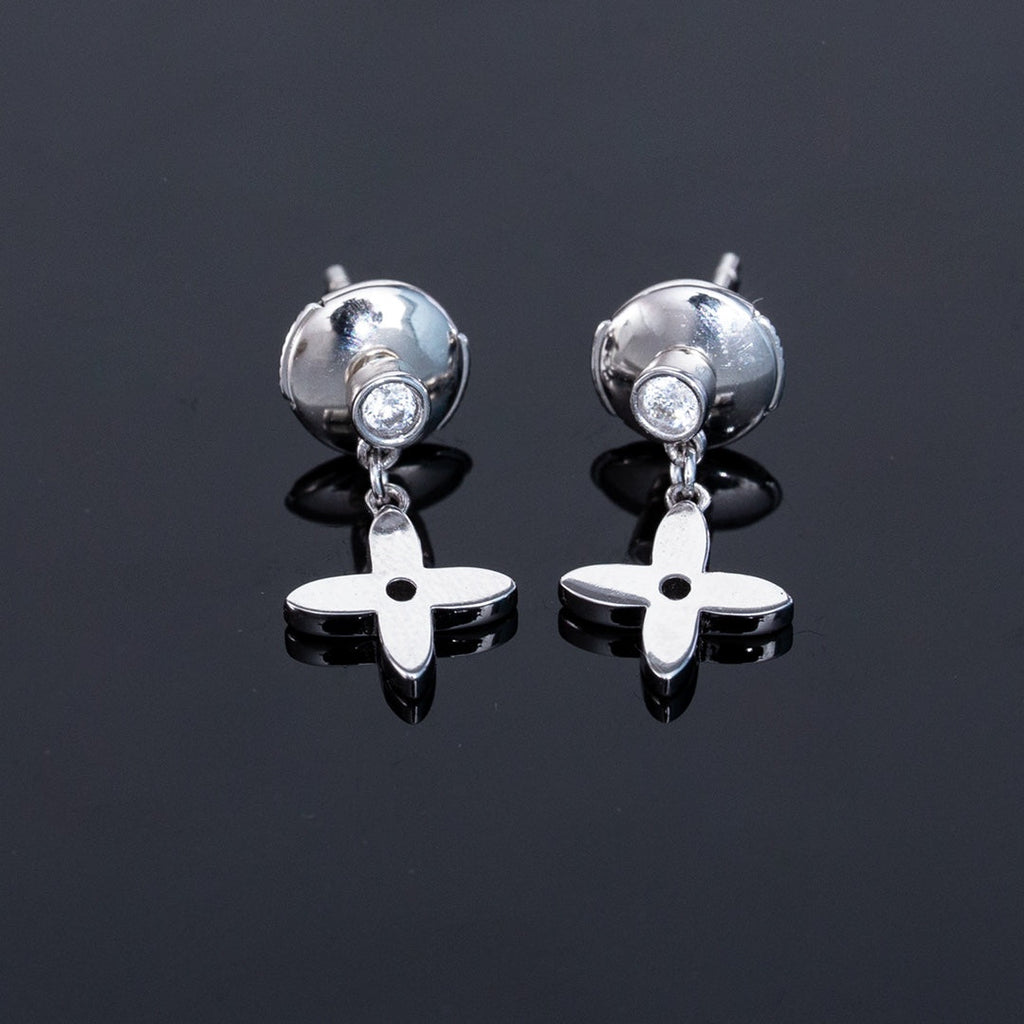 [MIRA]VIDYLLE SILVER DIAMOND MINI DROP EARRINGS