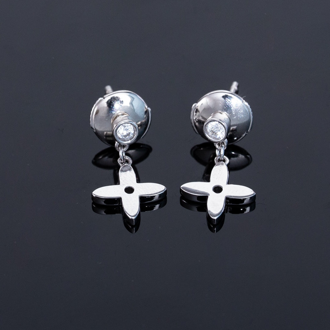 [MIRA]VIDYLLE SILVER DIAMOND MINI DROP EARRINGS