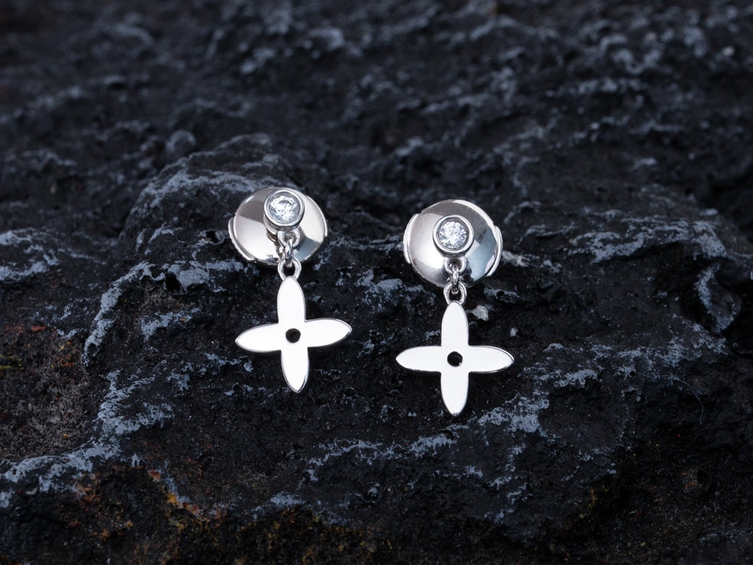 [MIRA]VIDYLLE SILVER DIAMOND MINI DROP EARRINGS