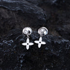 [MIRA]VIDYLLE SILVER DIAMOND MINI DROP EARRINGS