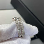 [MIRA]LOVE DIAMOND SILVER HOOP EARRINGS