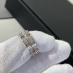 [MIRA]LOVE DIAMOND SILVER HOOP EARRINGS