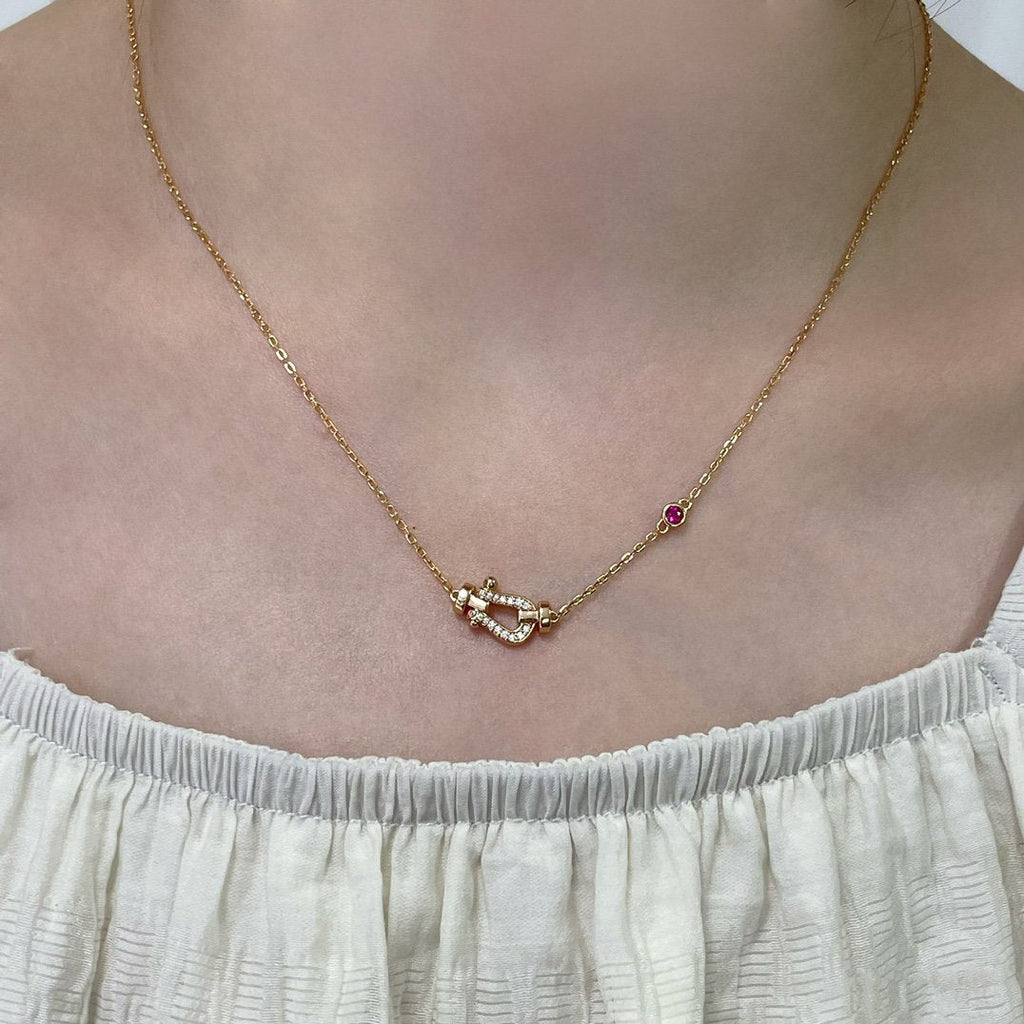 [MIRA]FORCE 10 DIAMOND PINK GOLD NECKLACE