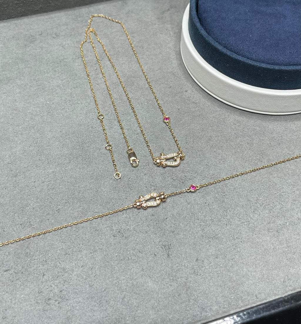 [MIRA]FORCE 10 DIAMOND PINK GOLD NECKLACE