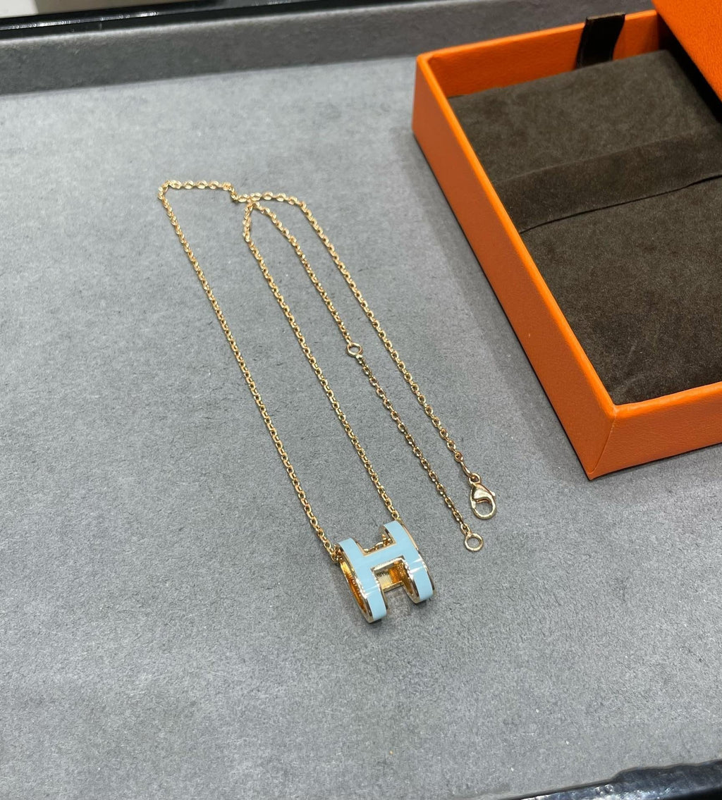 [MIRA]POP H SKY BLUE NECKLACE