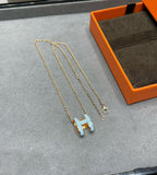 [MIRA]POP H SKY BLUE NECKLACE
