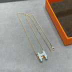 [MIRA]POP H SKY BLUE NECKLACE