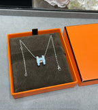 [MIRA]POP H SKY BLUE NECKLACE