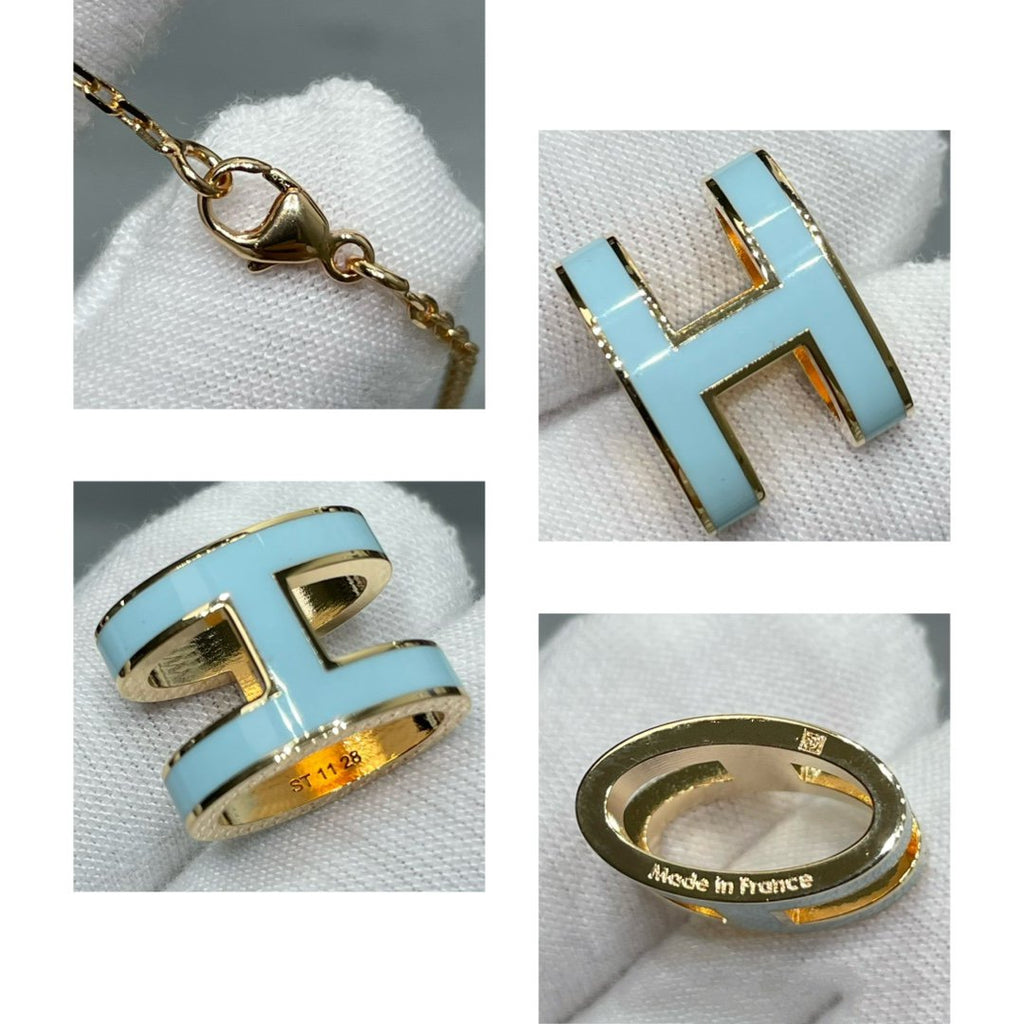 [MIRA]POP H SKY BLUE NECKLACE