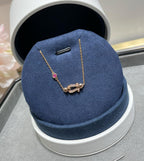 [MIRA]FORCE 10 DIAMOND CHAIN LINK PINK GOLD BRACELET