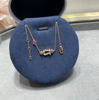 [MIRA]FORCE 10 DIAMOND CHAIN LINK PINK GOLD BRACELET