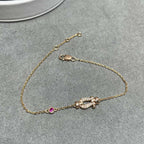 [MIRA]FORCE 10 DIAMOND CHAIN LINK PINK GOLD BRACELET