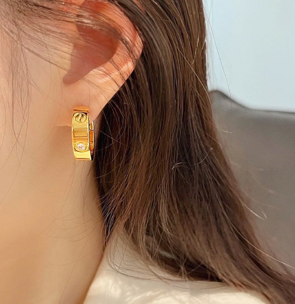 [MIRA]LOVE 5.5MM 1 DIAMOND EARRINGS