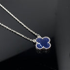 [MIRA]CLOVER PIETERSITE SILVER LONG NECKLACE