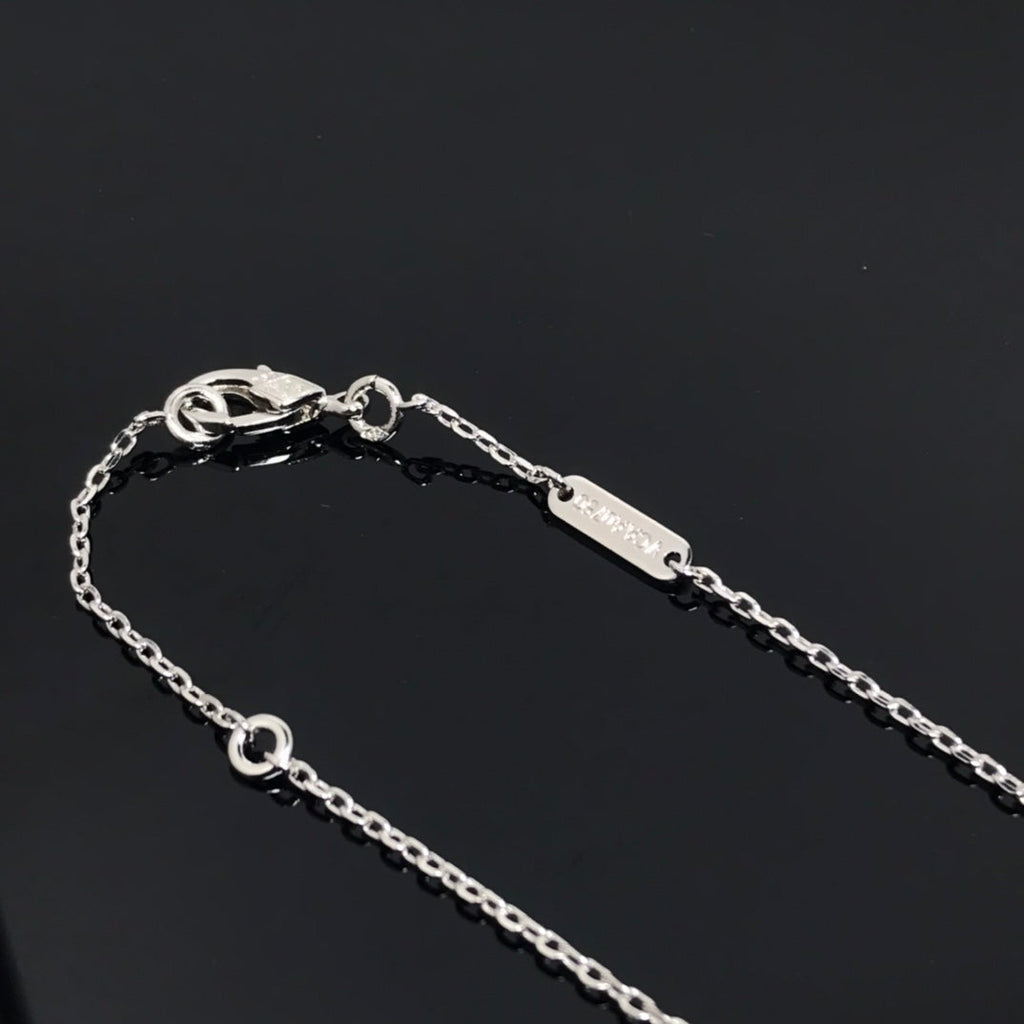 [MIRA]CLOVER PIETERSITE SILVER LONG NECKLACE