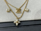 [MIRA]FLOWERGRAM GOLD MOP DOUBLE ROW NECKLACE
