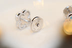 [MIRA]CLOVER MINI TURQUOISE SILVER STUD EARRINGS