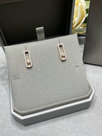 [MIRA]MOVE UNO STUD DIAMOND PAVED EARRINGS