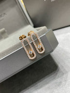 [MIRA]MOVE UNO STUD DIAMOND PAVED EARRINGS