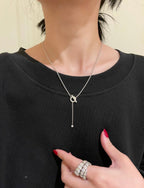 [MIRA]FINESSE SILVER DIAMOND NECKLACE