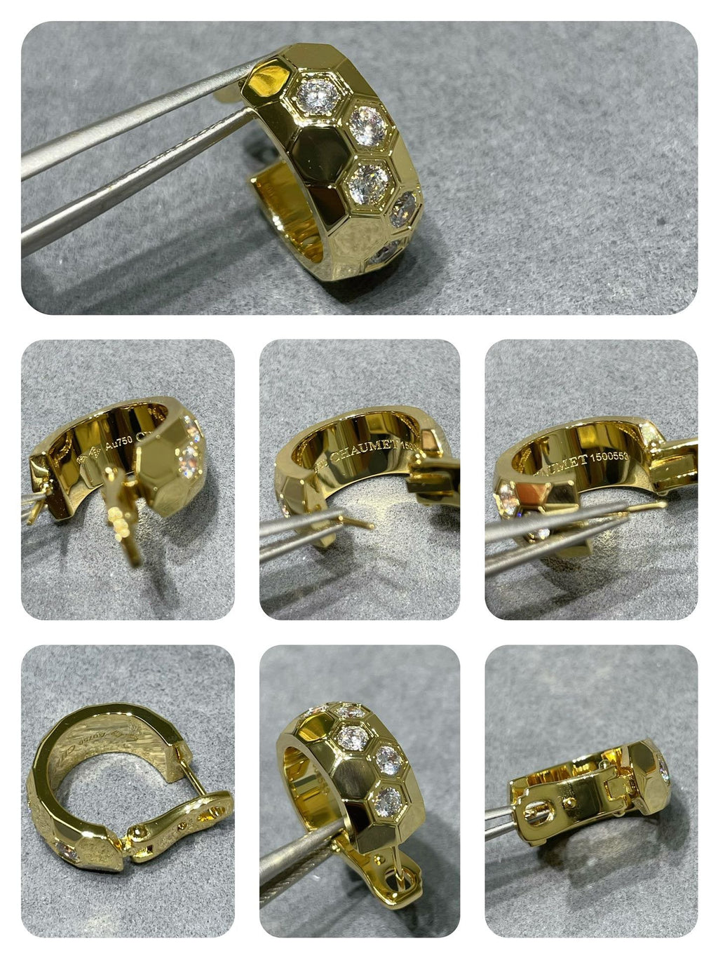 [MIRA]BEE LOVE DIAMOND HOOP EARRINGS