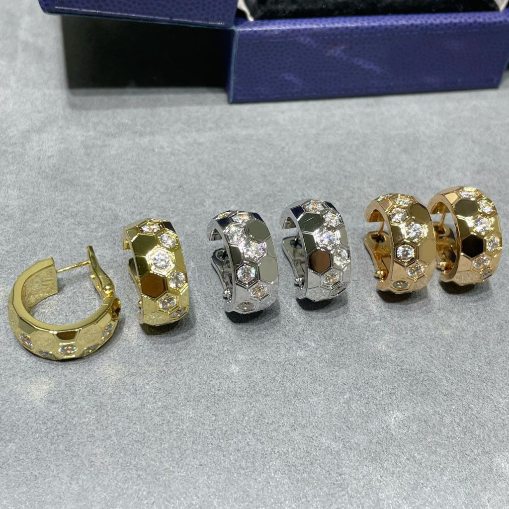 [MIRA]BEE LOVE DIAMOND HOOP EARRINGS