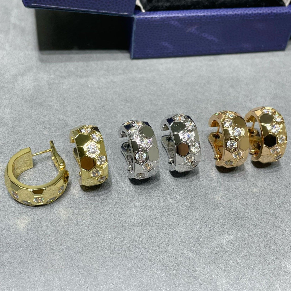 [MIRA]BEE LOVE DIAMOND HOOP EARRINGS