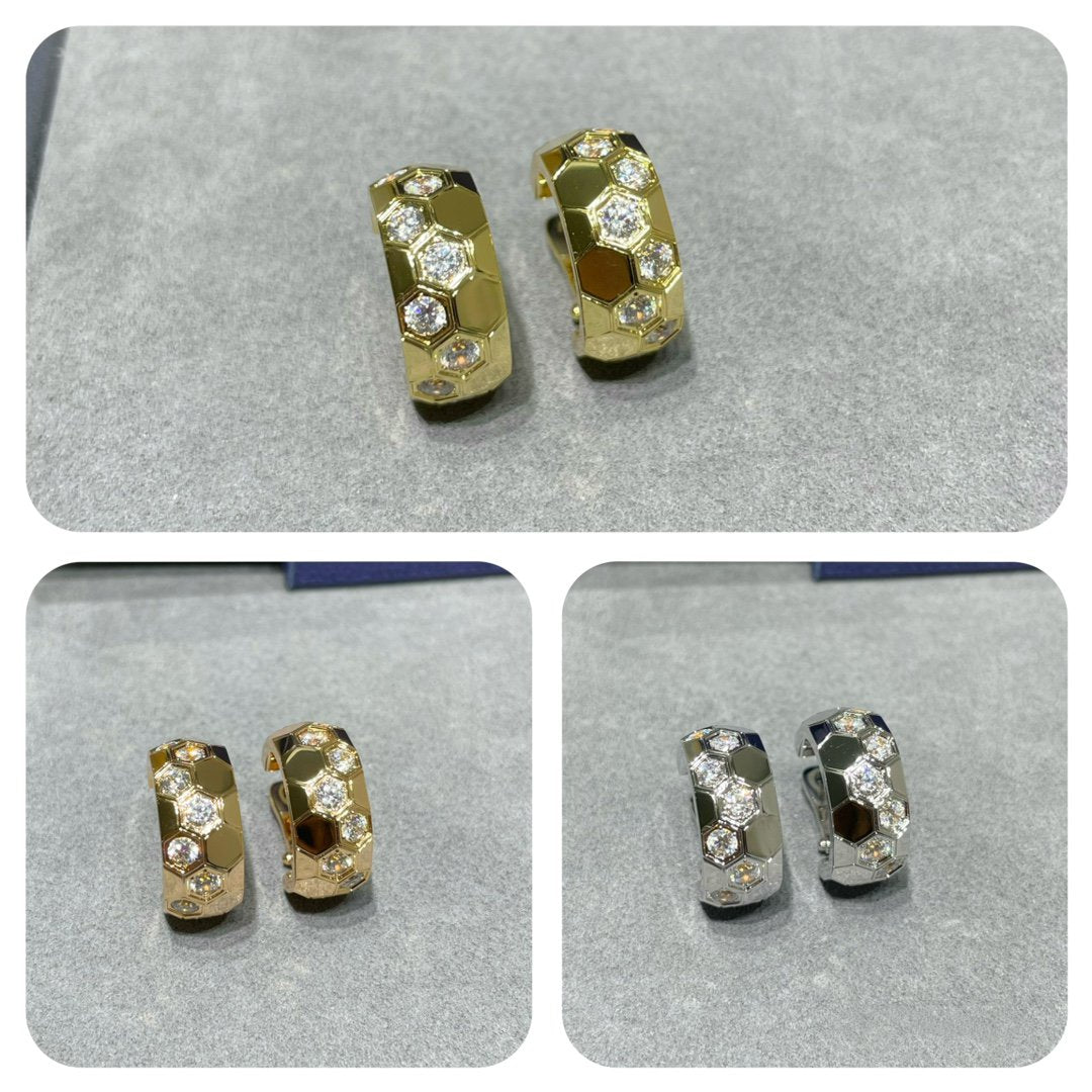 [MIRA]BEE LOVE DIAMOND HOOP EARRINGS