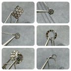 [MIRA]BEE LOVE DIAMOND PAVED 3 ROW NECKLACE