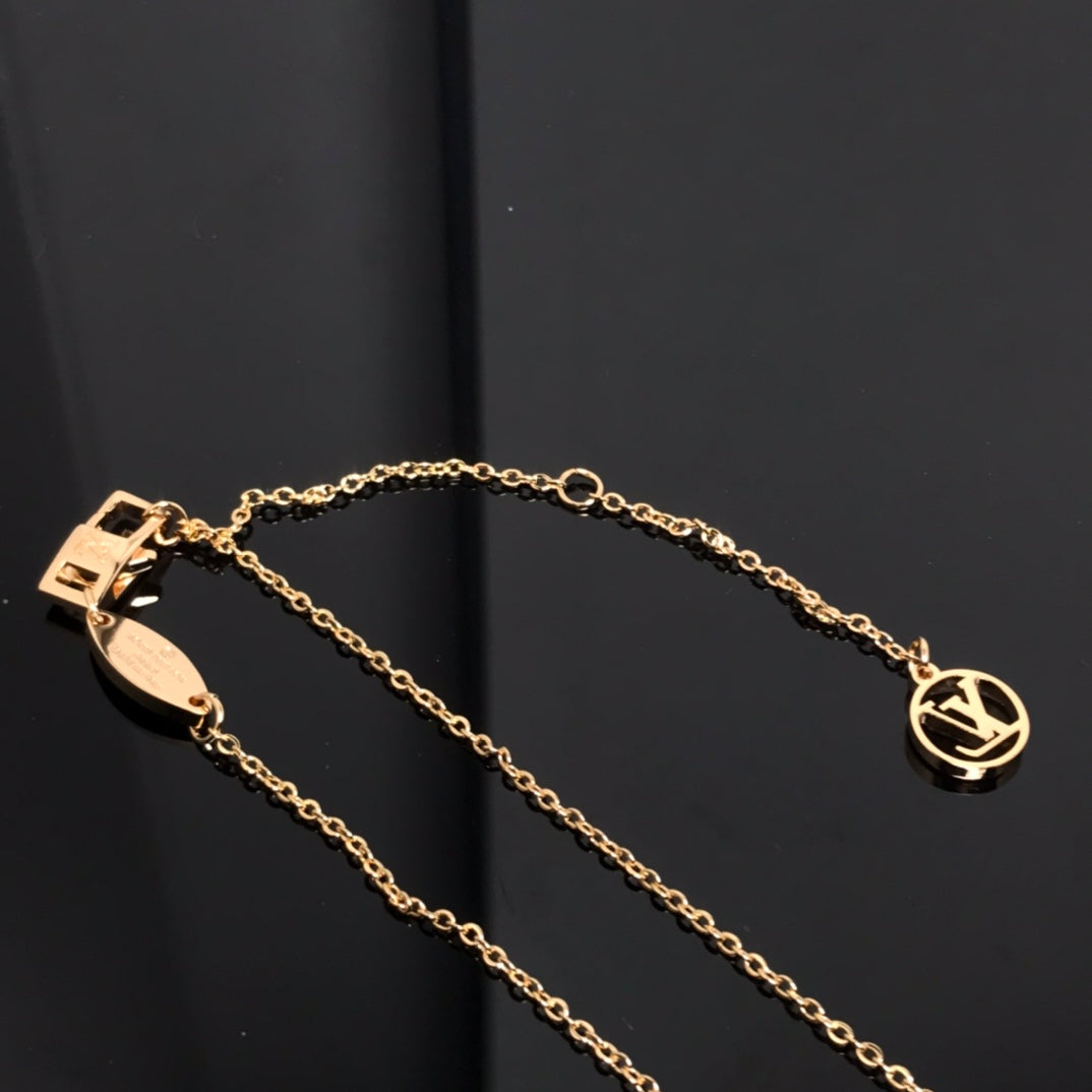 [MIRA]COLOR BLOSSOM PINK MOP SUN GOLD NECKLACE