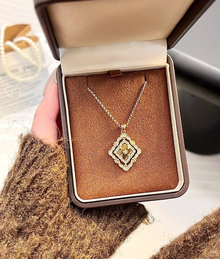 [MIRA] B.C.L ENAMEL ROTATING SINGLE-DIAMOND NECKLACE£¨Various colors£©