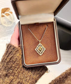 [MIRA] B.C.L ENAMEL ROTATING SINGLE-DIAMOND NECKLACE£¨Various colors£©