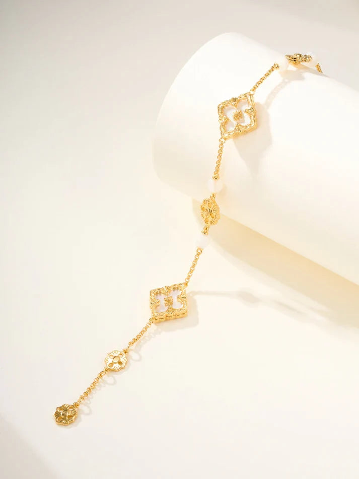 [MIRA]B.C.L ENAMELED Three-Flower Bracelet£¨Trumpet)